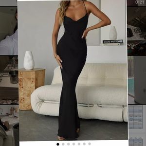 NEW miss Lola camelle cowl neck silk dress